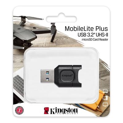 KINGSTON MOBILELITE PLUS USB 3.2 MEMÓRIAKÁRTYA OLVASÓ UHS-II/UHS-I MICRO SDHC/MICRO SDXC MEMÓRIAKÁRTYÁKHOZ