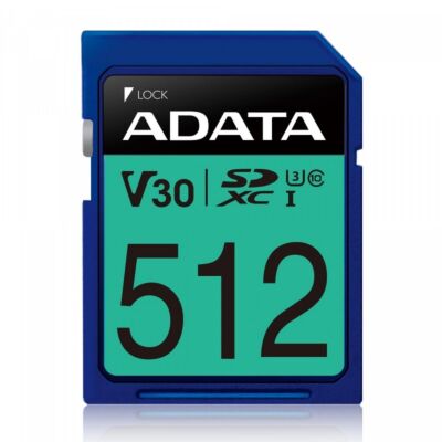 ADATA PREMIER PRO SDXC 512GB CLASS 10 UHS-I U3 V30 100/80 MB/s