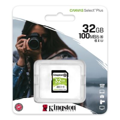 KINGSTON CANVAS SELECT PLUS SDHC 32GB CLASS 10 UHS-I U1 V10 100/10 MB/s