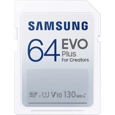 SAMSUNG EVO PLUS (2021) SDXC 64GB CLASS 10 UHS-I U1 V10 130 MB/s ADATÁTVITELI SEBESSÉG