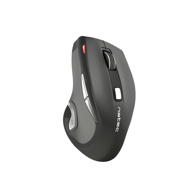 NATEC JAGUAR NMY-0781 VEZETÉK NÉLKÜLI OPTIKAI EGÉR 2,4GHZ 2400DPI FEKETE/EZÜST