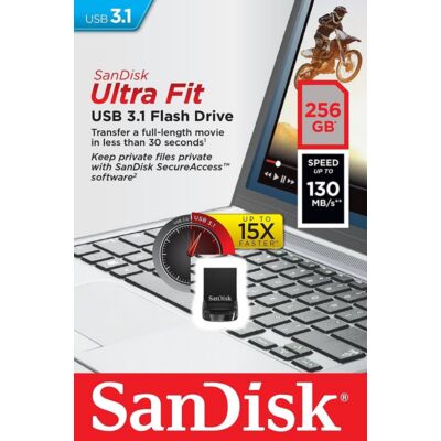 SANDISK USB 3.1 ULTRA FIT PENDRIVE 256GB