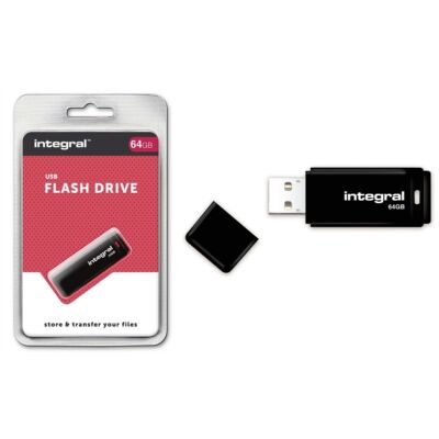 INTEGRAL USB 2.0 PENDRIVE 64GB FEKETE