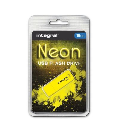 INTEGRAL NEON USB 2.0 PENDRIVE 16GB SÁRGA