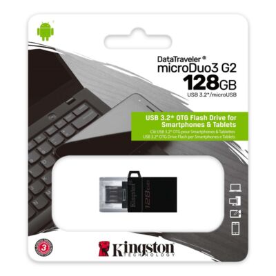KINGSTON DATATRAVELER MICRODUO 3 G2 USB 3.2/MICRO USB PENDRIVE 128GB