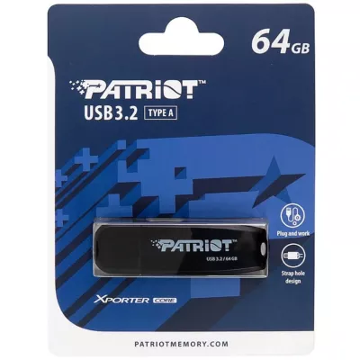 PATRIOT XPORTER CORE USB 3.2 GEN 1 PENDRIVE 64GB FEKETE