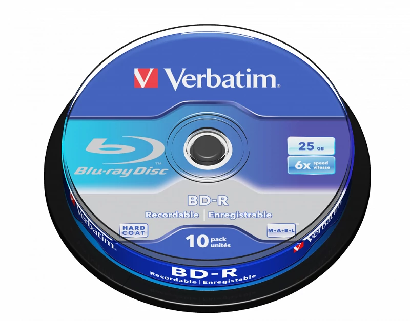 VERBATIM BD-R 25GB 6X CAKE (10)