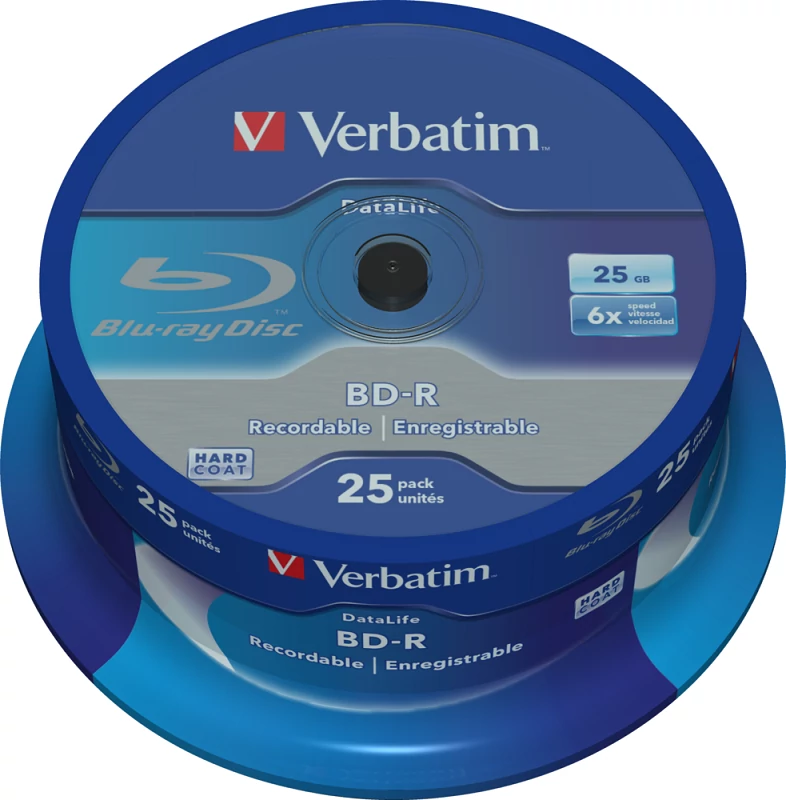 VERBATIM BD-R 25GB 6X DATALIFE CAKE (25)