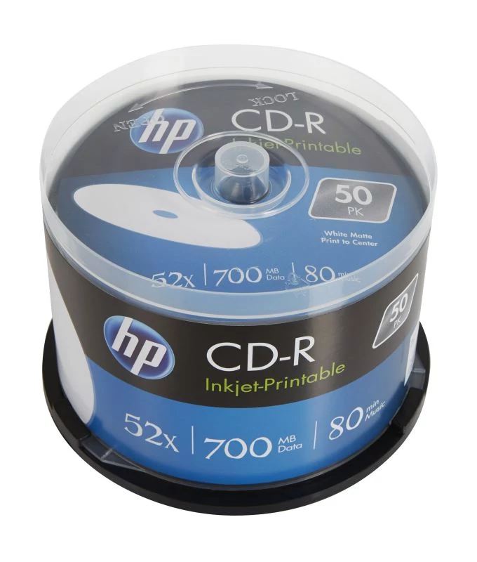 HP CD-R 52X FULL NYOMTATHATÓ CAKE (50)