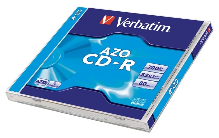 VERBATIM CD-R 52X CRYSTAL AZO NORMÁL TOKBAN