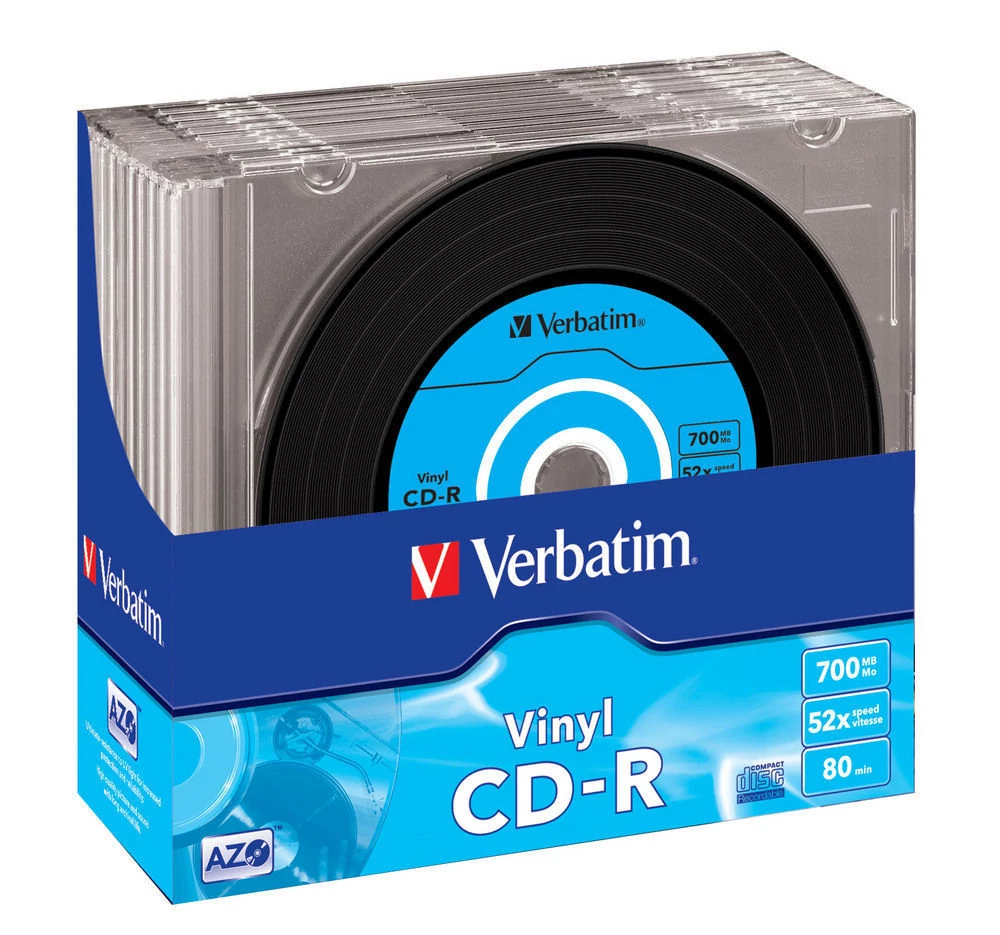 VERBATIM CD-R 52X VINYL SLIM TOKBAN (10)