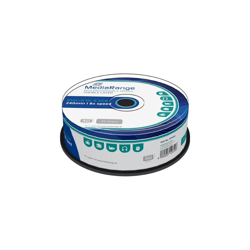 MEDIARANGE DVD+R 8X DL CAKE (25) MR469