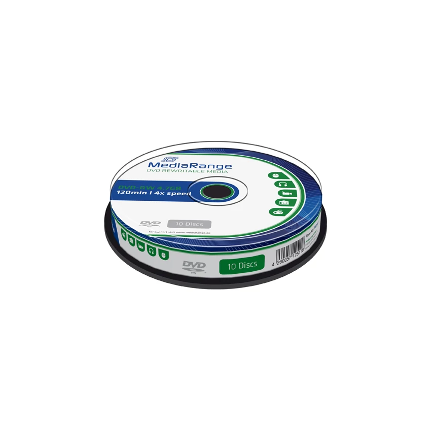 MEDIARANGE DVD-RW 4X CAKE (10) MR450