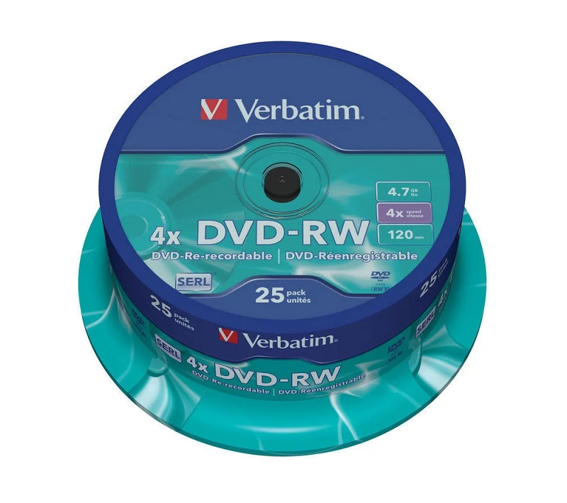VERBATIM DVD-RW 4X CAKE (25)