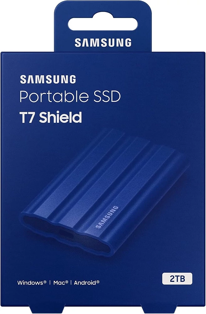 SAMSUNG T7 SHIELD USB-C 3.2 GEN 2 KÜLSŐ SSD MEGHAJTÓ 2TB KÉK
