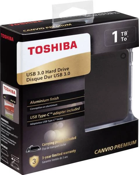 TOSHIBA CANVIO PREMIUM 2,5 COL USB 3.0 KÜLSŐ MEREVLEMEZ 1TB SZÜRKE