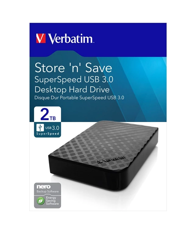 VERBATIM STORE N SAVE 3,5 COL USB 3.0 KÜLSŐ MEREVLEMEZ 2TB