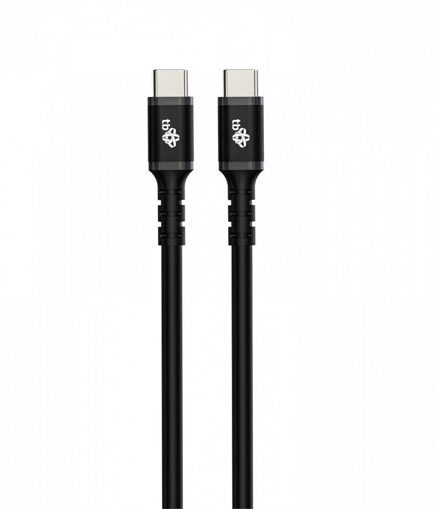 TB TOUCH USB-C/USB-C GYORSTÖLTŐ ADATKÁBEL PD 2.0/3.0 QC 2.0/3.0 3A 60W 1m FEKETE