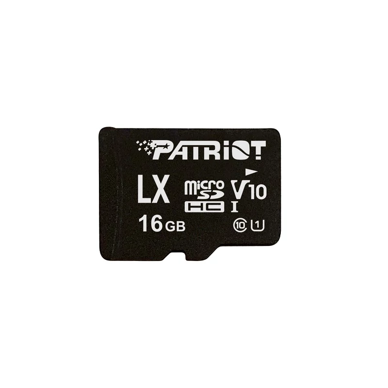 PATRIOT LX SERIES MICRO SDHC 16GB CLASS 10 UHS-I U1 (80 MB/s OLVASÁSI SEBESSÉG)