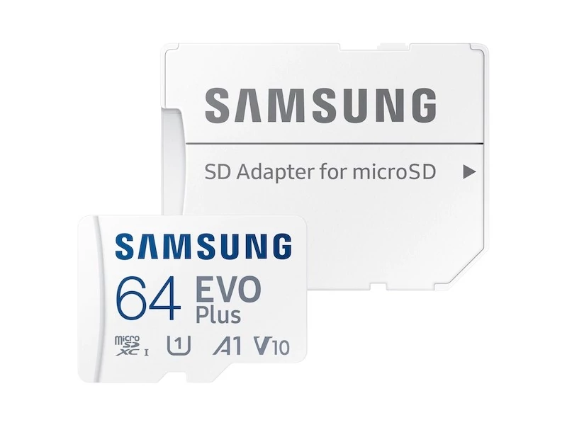 SAMSUNG EVO PLUS (2021) MICRO SDXC 64GB + ADAPTER CLASS 10 UHS-I U1 A1 V10 (130 MB/s ADATÁTVITELI SEBESSÉG)