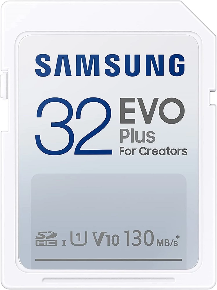 SAMSUNG EVO PLUS (2021) SDHC 32GB CLASS 10 UHS-I U1 V10 130 MB/s ADATÁTVITELI SEBESSÉG