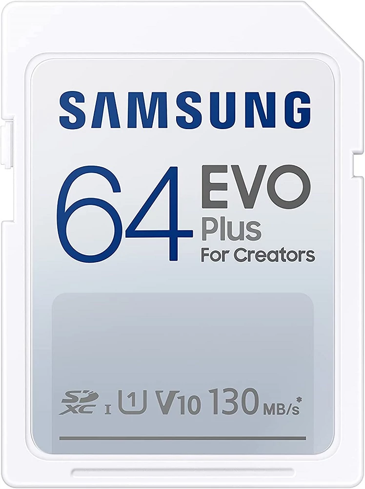 SAMSUNG EVO PLUS (2021) SDXC 64GB CLASS 10 UHS-I U1 V10 130 MB/s ADATÁTVITELI SEBESSÉG