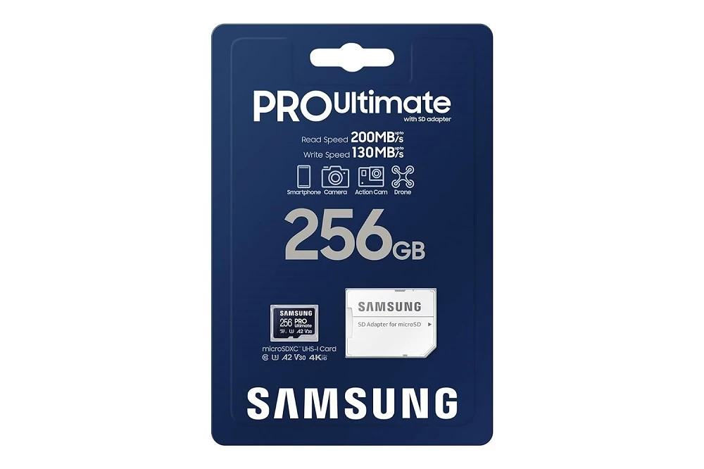 SAMSUNG PRO ULTIMATE (2023) MICRO SDXC 256GB + ADAPTER CLASS 10 UHS-I U3 A2 V30 200/130 MB/s