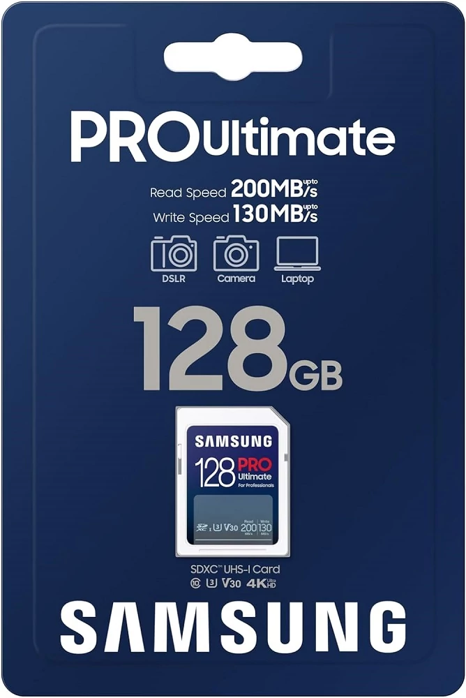 SAMSUNG PRO ULTIMATE (2023) SDXC 128GB CLASS 10 UHS-I U3 V30 200/130 MB/s