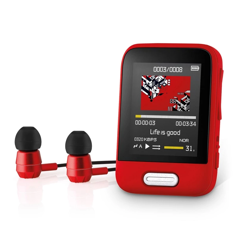 SENCOR SFP 7716 MP3/MP4 LEJÁTSZÓ BLUETOOTH 16GB PIROS