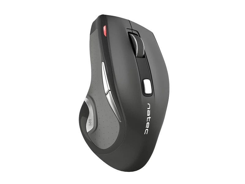 NATEC JAGUAR NMY-0781 VEZETÉK NÉLKÜLI OPTIKAI EGÉR 2,4GHZ 2400DPI FEKETE/EZÜST