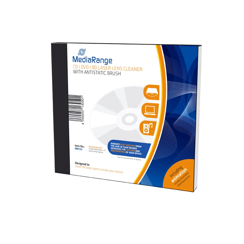 MEDIARANGE CD-DVD-BLU RAY ANTISZTATIKUS LENCSETISZTÍTÓ MR725