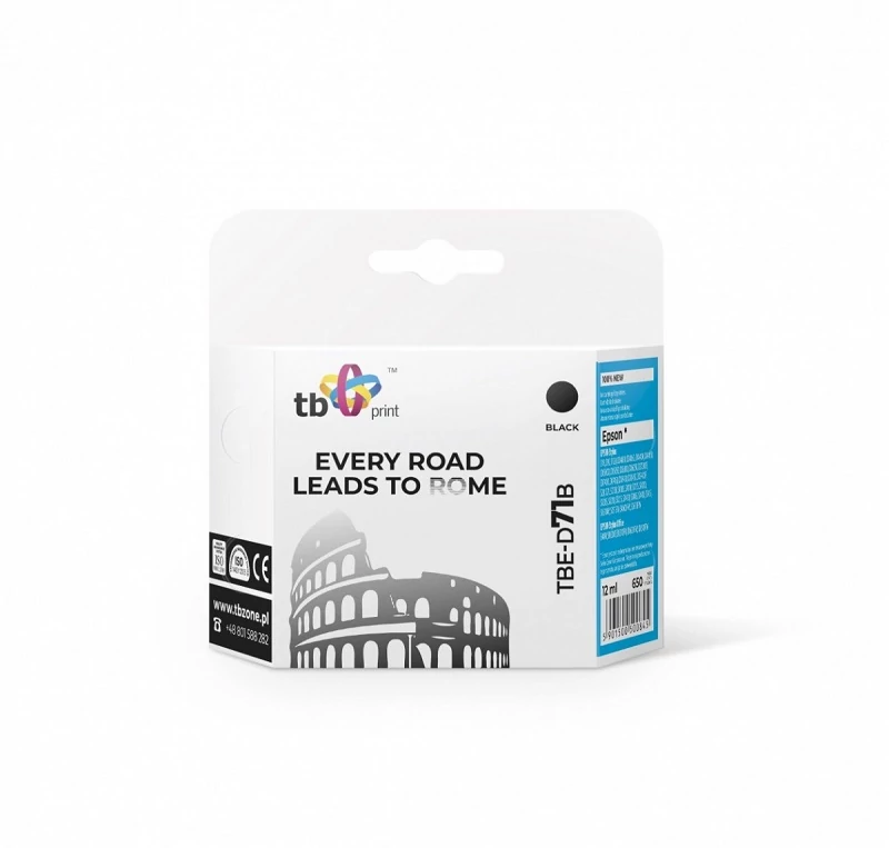 TB PRINT TBE-D71B EPSON T0711 FEKETE UTÁNGYÁRTOTT TINTAPATRON