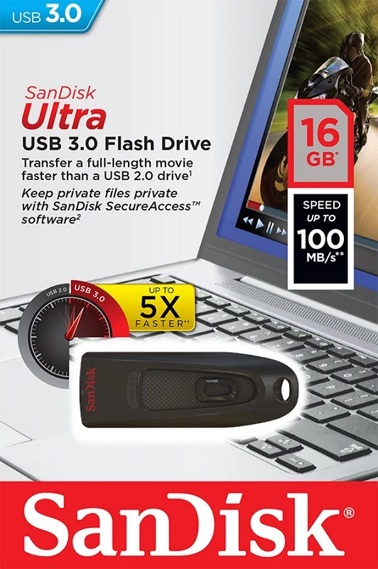SANDISK USB 3.0 ULTRA PENDRIVE 16GB