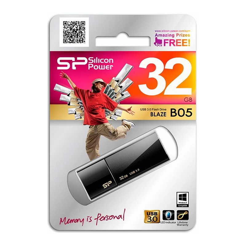 SILICON POWER BLAZE B05 USB 3.0 PENDRIVE 32GB FEKETE