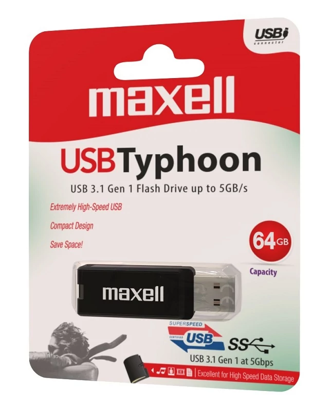 MAXELL USB 3.1 PENDRIVE TYPHOON 64GB