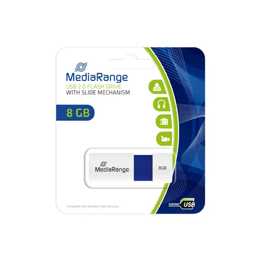 MEDIARANGE USB 2.0 PENDRIVE COLOR EDITION 8GB KÉK MR971