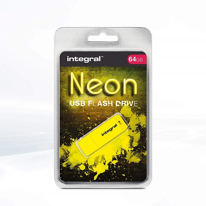 INTEGRAL NEON USB 2.0 PENDRIVE 64GB SÁRGA