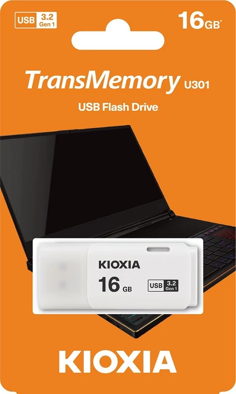 KIOXIA TRANSMEMORY U301 USB 3.2 GEN 1 PENDRIVE 16GB FEHÉR