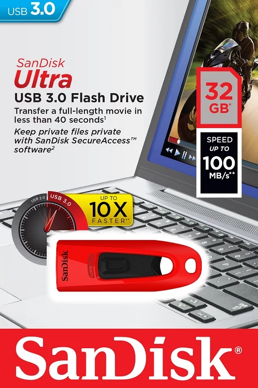 SANDISK USB 3.0 ULTRA PENDRIVE 32GB PIROS