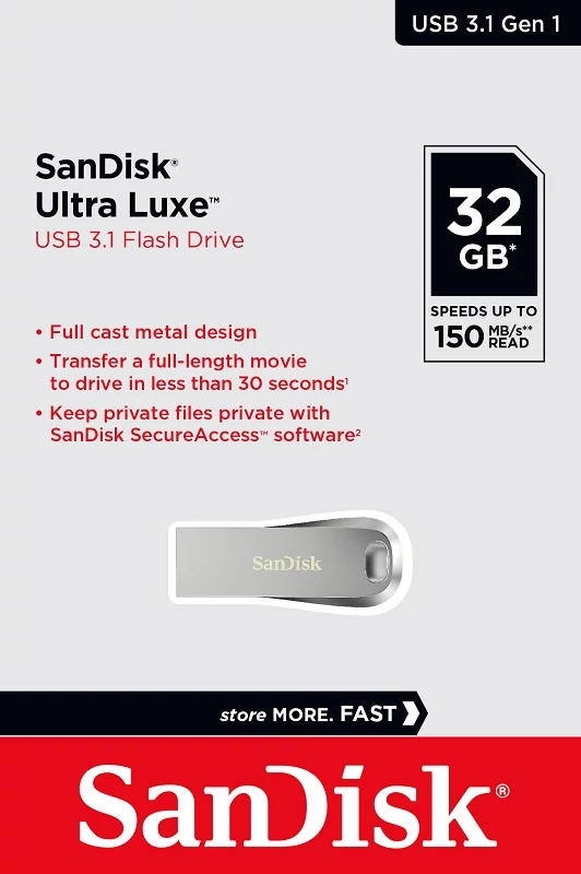 SANDISK USB 3.1 ULTRA LUXE PENDRIVE 32GB (150 MB/s)