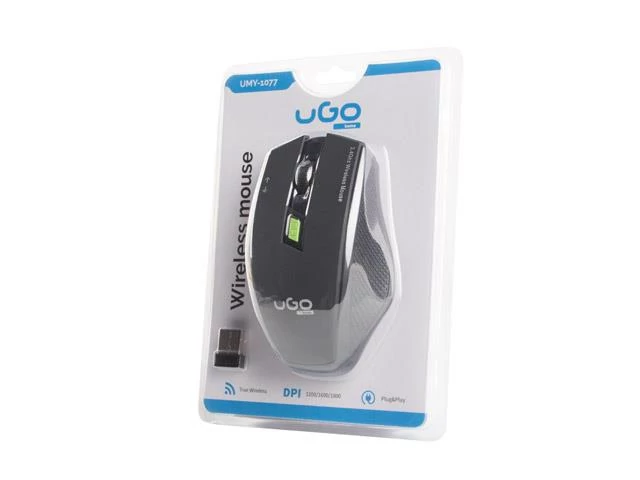 NATEC UGO MY-04 VEZETÉK NÉLKÜLI OPTIKAI EGÉR 2,4GHZ 1800DPI FEKETE